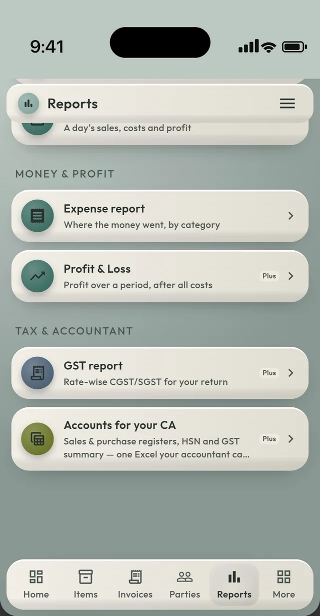 Profit, GST & your CA's Excel